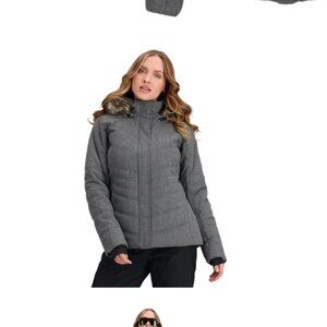 Obermeyer Tuscany Insulated Jacket - Women's - CHarcoal Size 8 - EUC Ski Jacket